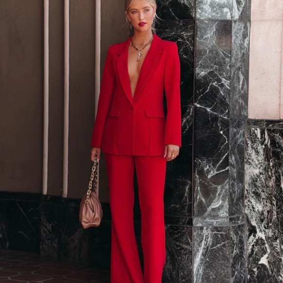 Runway Pocketed Blazer Red from Vici - Picture 3 of 6